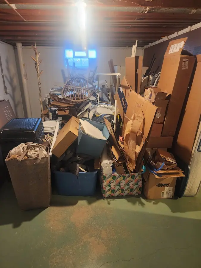 Roll-off dumpster container at job site for 20 Yard Dumpster Rental in Millersville